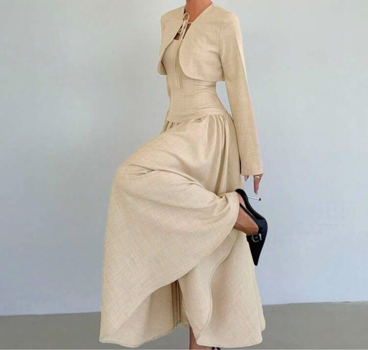 Soft Tailored Skirt & Bolero Set