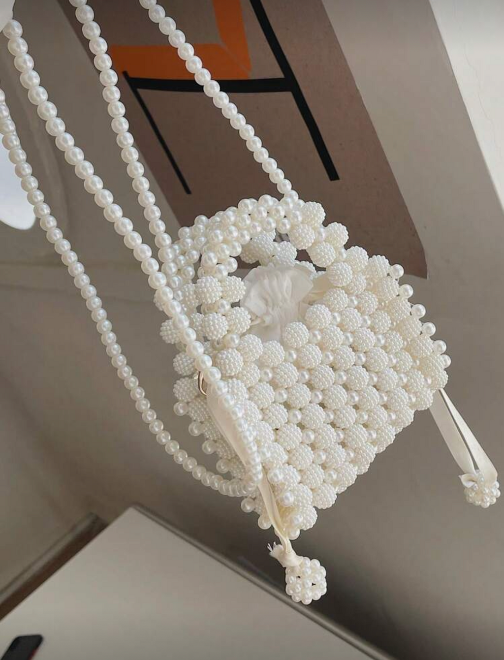 Pearl Beaded Evening Bag