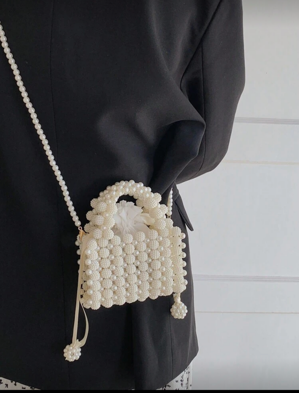 Pearl Beaded Evening Bag