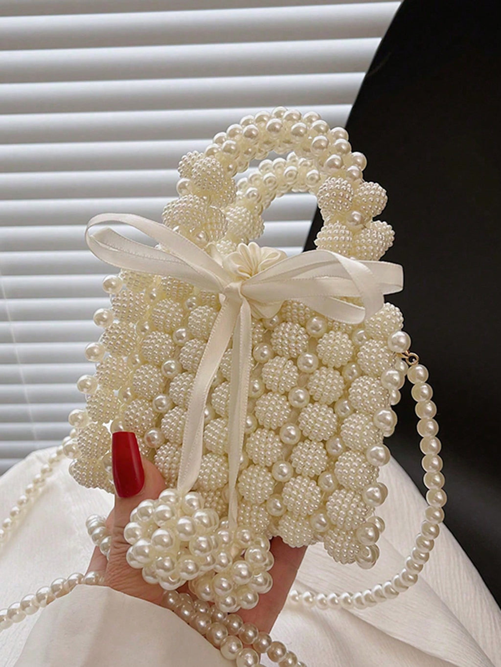 Pearl Beaded Evening Bag