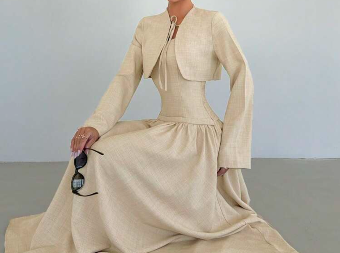 Soft Tailored Skirt & Bolero Set