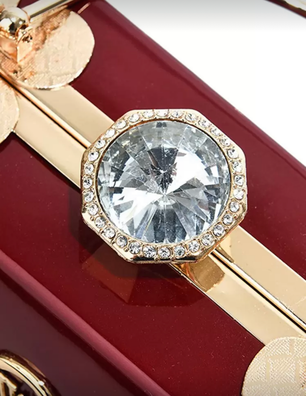 Burgundy Sculpted Top Handle Bag